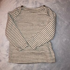 Baby Gap Long sleeve gray striped shirt 3-6 months
